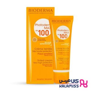 کرم ضد آفتاب بژ طلایی بایودرما مناسب پوست نرمال تا خشک مدل Photoderm MAX Cream SPF 100 حجم 40 میل