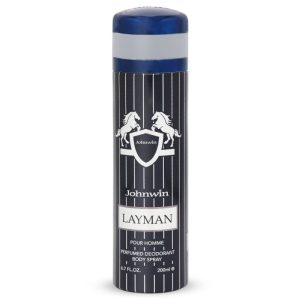 اسپری دئودورانت مردانه جان وین مدل Layman حجم ۲۰۰ میل Johnwin Layman Spray For Women 200ml