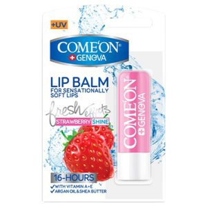 بالم نرم و براق کننده لب توت فرنگی کامان Comeon Geneva Lip Balm With Strawberry Extract